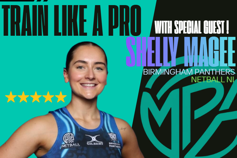 Promotional graphic featuring athlete Shelly Magee with a five-star rating.
